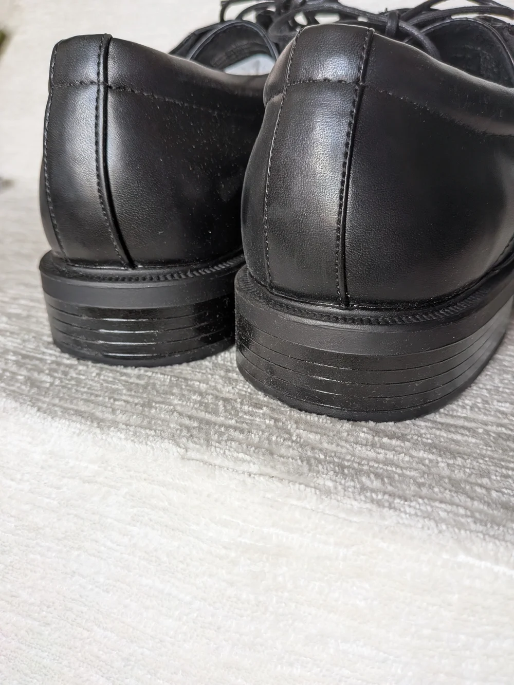 Dexter Comfort Men's Black Leather Memory Foam Lace-Up Shoes Size 11W - Picture 4 of 14